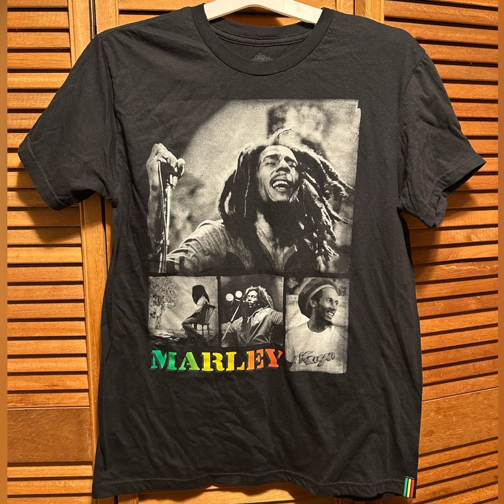 Burnin Black Marley Graphic T-Shirt